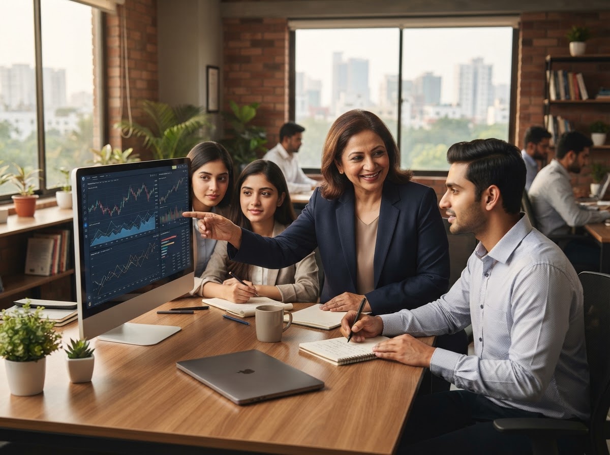 Rillforge Capital analyst reviewing data models used for automated investment recommendations